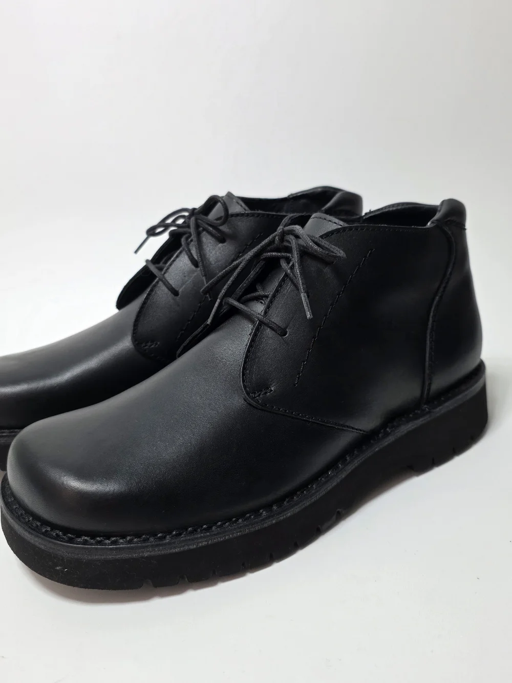 Rockport Tolan Lace-Up Men's Leather Lightweight Chukka Boots Black Size 8.5 W